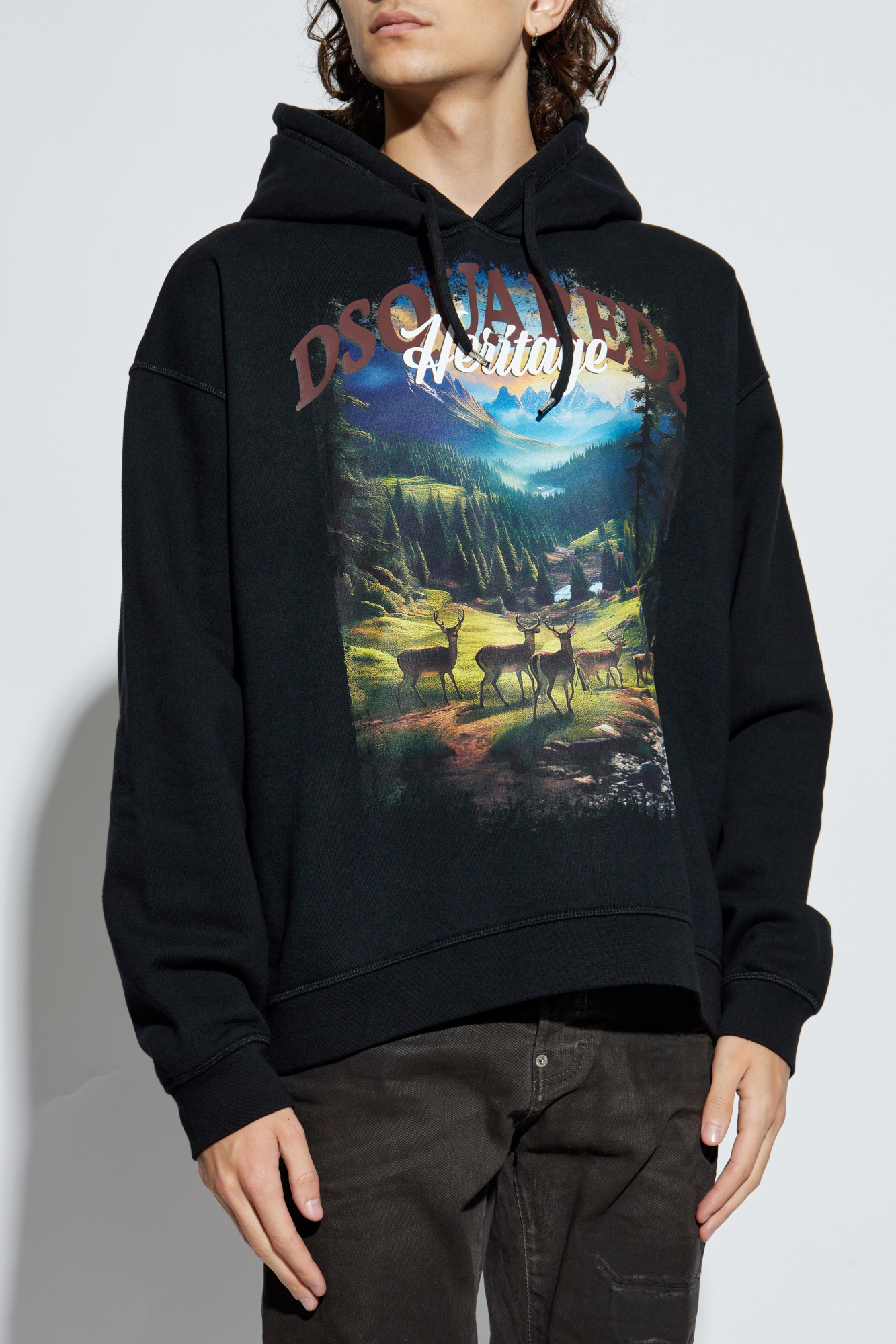 トップス Dsquared2 Branded Sweatshirt DSQUARED2 Branded Jersey Sweatshirt White - Clothing from